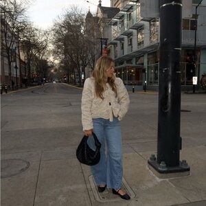 Stylish Cream Quilted Jacket